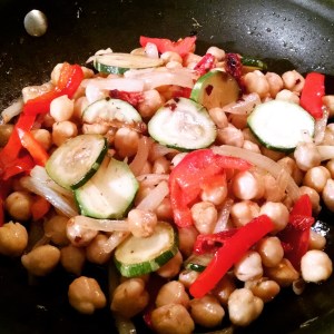 Veggies and Chick Peas Stir Fry 